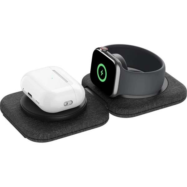 Belkin BOOST CHARGE™ PRE Qi2 15W 2v1 Bezdrôtová MagSafe cestovná podložka pre iPhone/Apple Watch/Air - Nabíjačky - Obrázok A5ZM000K01