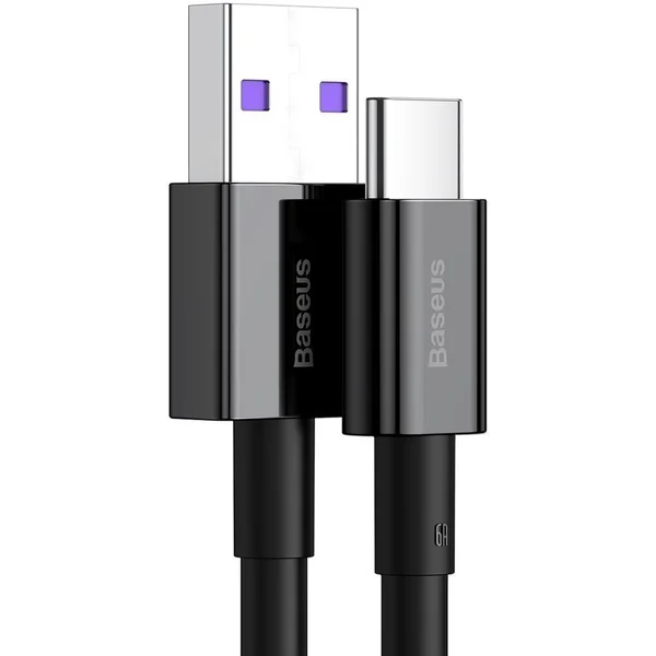 Baseus Superior napájací kábel USB-A/USB-C 66W 2m čierny - Káble a redukcie - Obrázok A66E300401