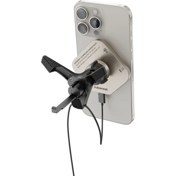 CubeNest SQ1C1 Qi2 (MagSafe) držiak do auta s nabíjaním titánový - Držiaky - Obrázok A6BC000K01