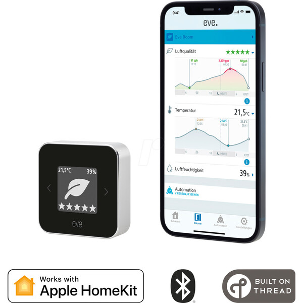 Eve Room vnútorný monitor kvality ovzdušia (Apple HomeKit a Thread)