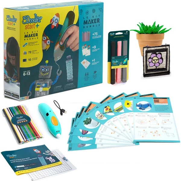 3Doodler 3D Pero Start+ Bundle + 147 náplní, 12 šablón, 9 kariet aktivít, podložka - 3D Perá - Hlavný obrázok