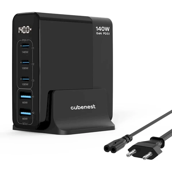 CubeNest S5D0 PD GaN nabíjačka (140W) čierny - Nabíjačky - Hlavný obrázok