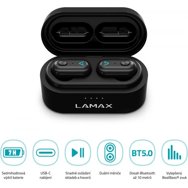 LAMAX Duals1 bezdrôtové slúchadlá čierna - Slúchadlá - Obrázok A7UK100501