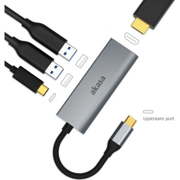 Akasa dokovacej stanice 4v1 USB 3.1 Type-C - Dokovacie stanice - Obrázok A85X600301