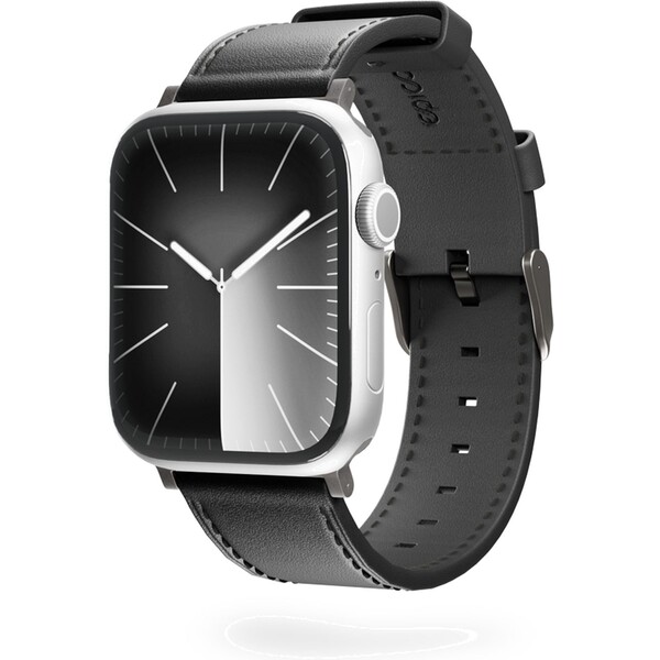 Epico Watch kožený remienok pre Apple Watch 38/40/41mm čierny
