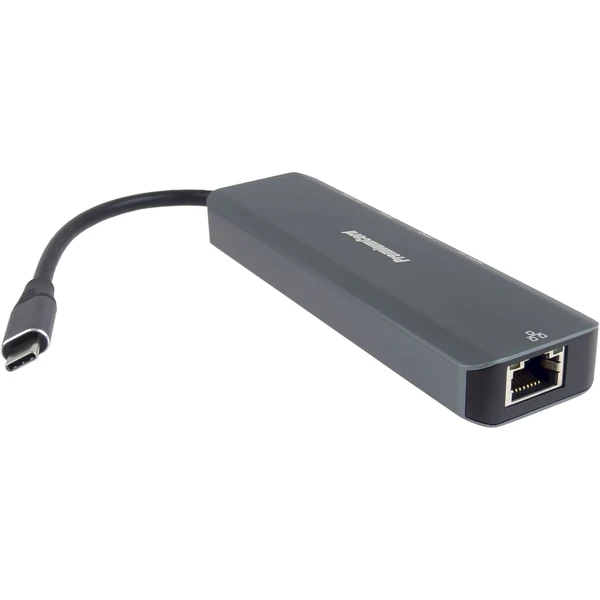 PremiumCord USB-C na HDMI + 2x USB3.2 + PD 100W + RJ45 10/100/1000Mbps adaptér - Dokovacie stanice - Obrázok A8LF000K01