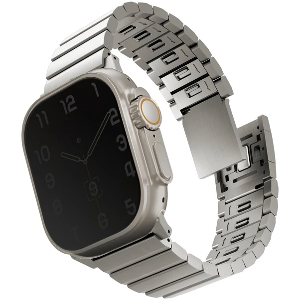 UNIQ Strova Mag oceľový remienok pre Apple Watch 49/46/45/44/42mm strieborný - Remienky - Hlavný obrázok