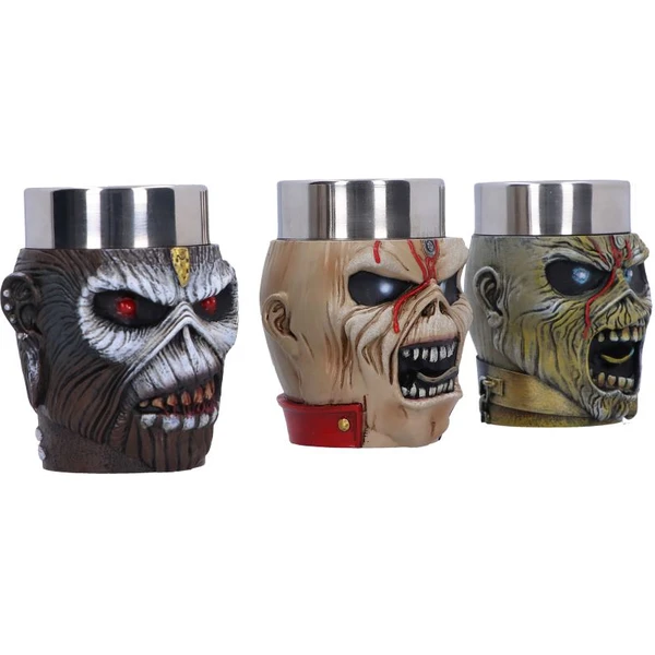 Set 3 panákoviek Nemesis Now Iron Maiden - Eddie 9 cm - Poháre - Obrázok A91H000N01