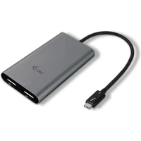 i-tec Thunderbolt 3/2x DisplayPort redukcia 4K sivá - Káble a redukcie