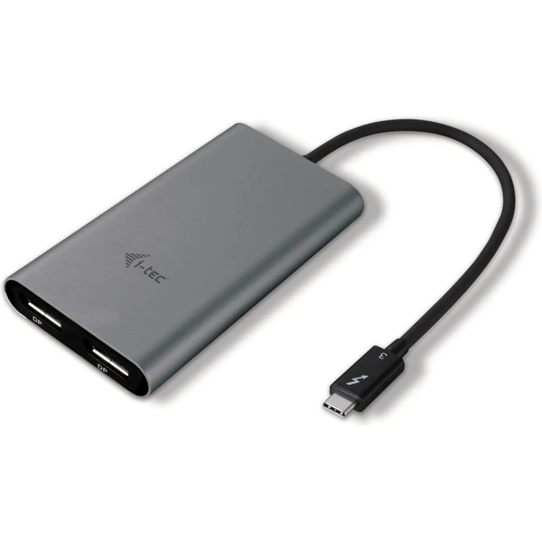 i-tec Thunderbolt 3/2x DisplayPort redukcia 4K sivá - Káble a redukcie - Hlavný obrázok