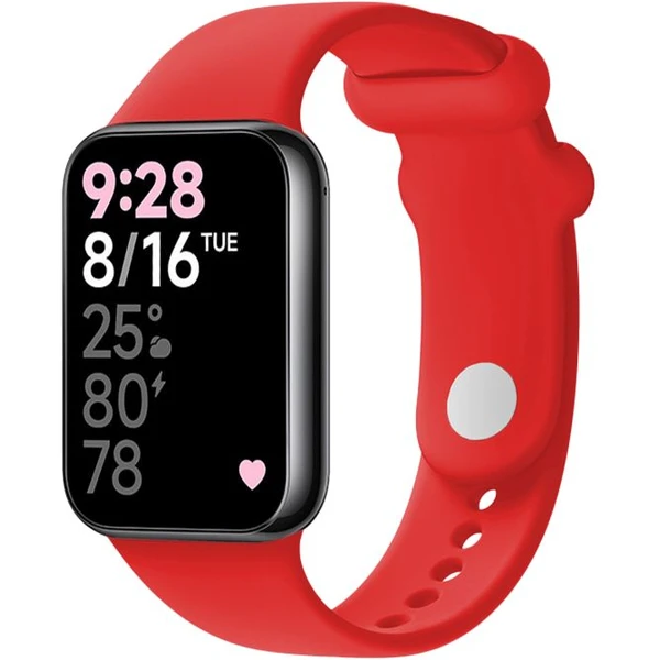 FIXED silikónový remienok Xiaomi Smart Band 8 Pre červený - Remienky - Hlavný obrázok
