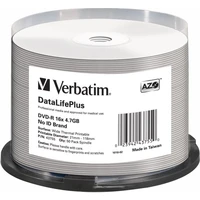 VERBATIM DVD-R (50 ks)/Spindle/16X/4.7GB/DataLife Plus Wide Thermal Professional Bez loga - Optické disky