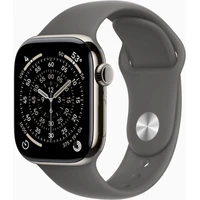 Apple Watch Series 11 Cellular (42mm) Prírodný titán so skalo šedým športovým remienkom M/L - Inteligentné hodinky