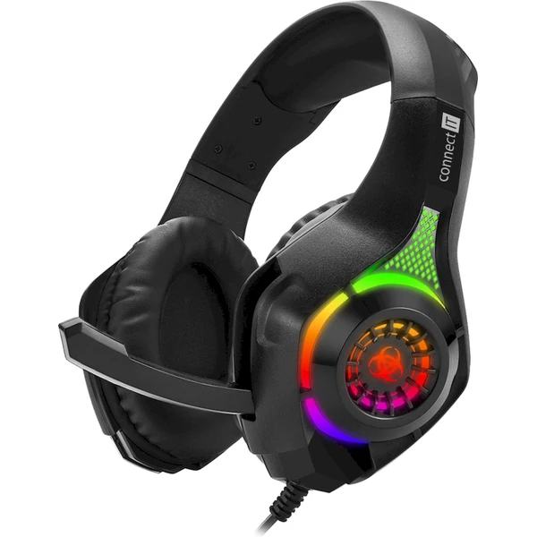 Connect IT Biohazard RGB herné drôtové slúchadlá čierna - Slúchadlá - Hlavný obrázok