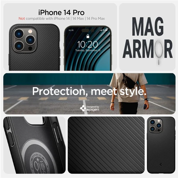 Spigen Mag Armor kryt iPhone 14 Pre čierny - Puzdra - Obrázok AA1H300401