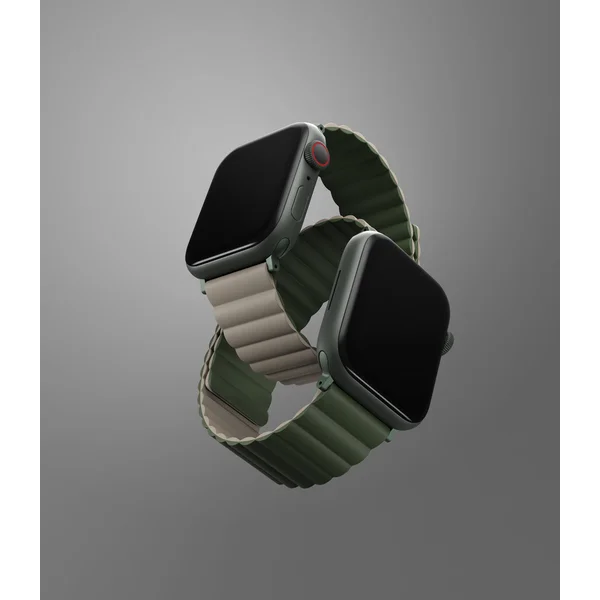 UNIQ Revix obojstranný remienok pre Apple Watch 49/46/45/44/42mm Pine (zelený/šedý) - Remienky - Obrázok ABHMF00101