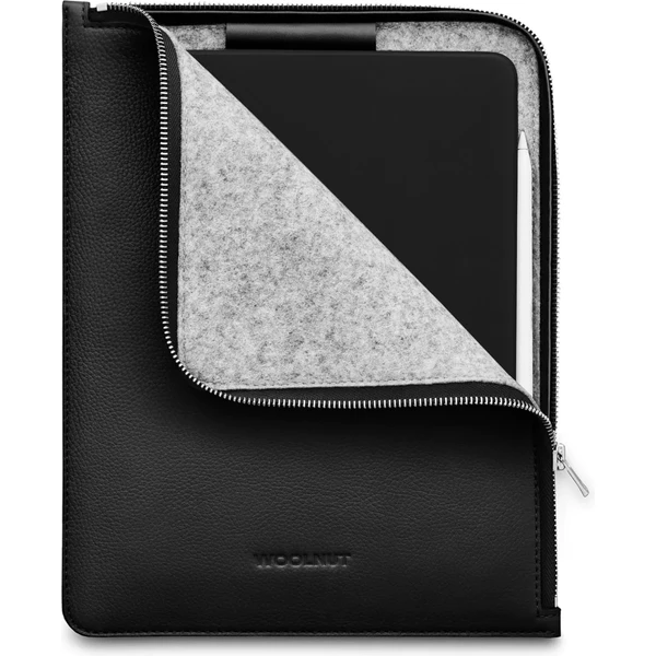 Woolnut kožené puzdro Folio na iPad Pro 11"/iPad Air 11" čierne - Puzdra - Obrázok ABJR100501