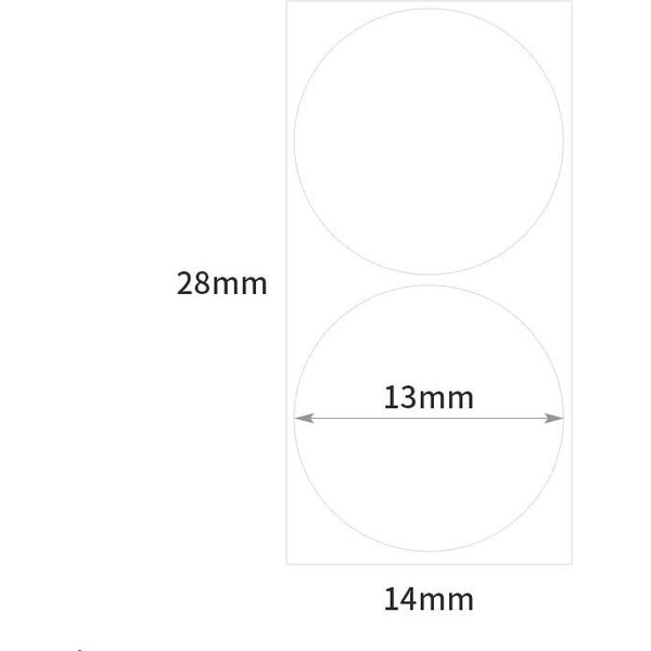 Niimbot štítky R 14x28mm 220ks Round pre D11 a D110 biele