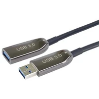 PremiumCord USB-A/USB-A predlžovací optický kábel 7m čierny - Káble a redukcie