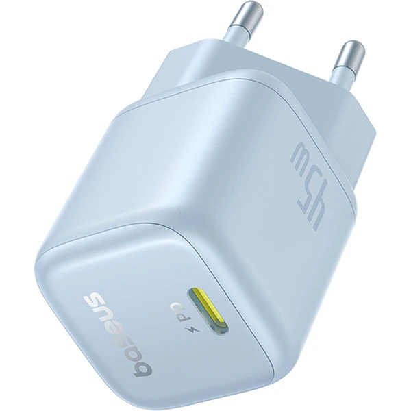 Rýchlonabíjačka do siete Baseus PicoGo GaN 45W USB-C PD modá - Nabíjačky - Obrázok AEGE000L01