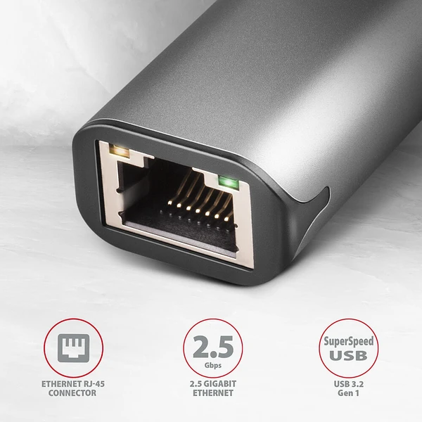 AXAGON ADE-25RC USB-C 2.5 gigabit adaptér - Sieťové karty - Obrázok AES6000701
