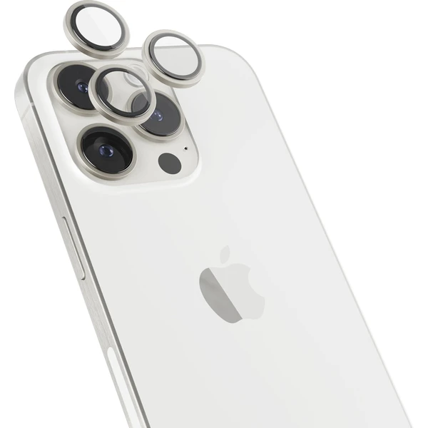 Epico hliníkové ochranné sklo na šošovky fotoaparátu pre iPhone 15 Pro / 15 Pro Max strieborná - Ochranné fólie a sklo - Obrázok AF00000K01