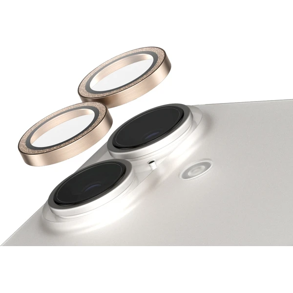 PanzerGlass® SAFE Camera Apple iPhone 16/16 Plus trblietavo zlaté HoOps™ - Ochranné fólie a sklo - Hlavný obrázok