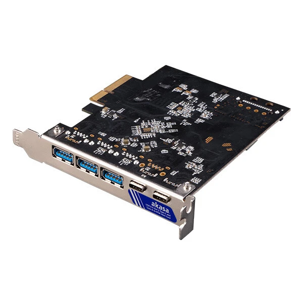 Akasa PCIe karta 2xUSB 3.2 Gen 2 Type-C a 3xType-A - Radiče - Hlavný obrázok