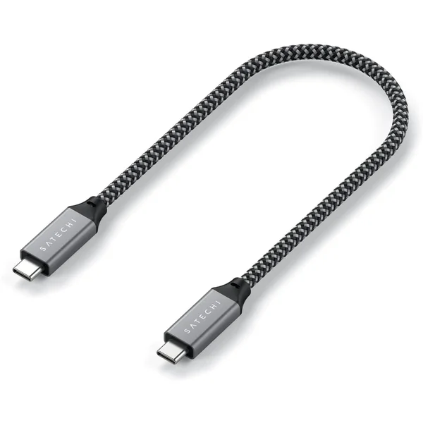 Satechi USB-C/USB-C napájací kábel 8K 100W 0,25m sivý - Káble a redukcie - Obrázok AFK2700301