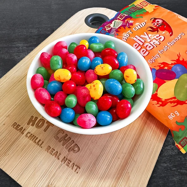 Cukríky Hot-Chip Jelly Beans - Chilli Ovocie 60 g - Cukrovinky - Obrázok AFUG000K01