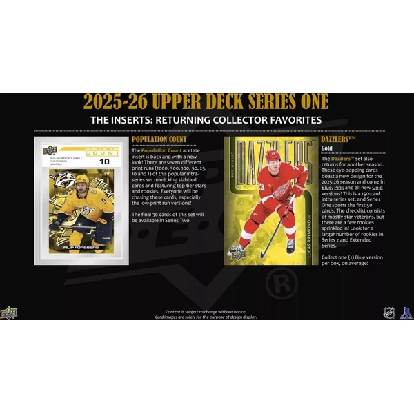 Hokejové karty 2025-26 Upper Deck Series 1 Hockey Hobby Box - Hokejové karty - Obrázok AG4K000K01