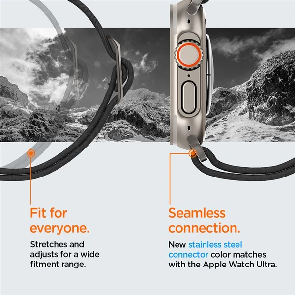 Spigen Lite Fit Ultra remienok Apple Watch 49/46/45/44/42mm čierny - Remienky - Obrázok AGN2000P01