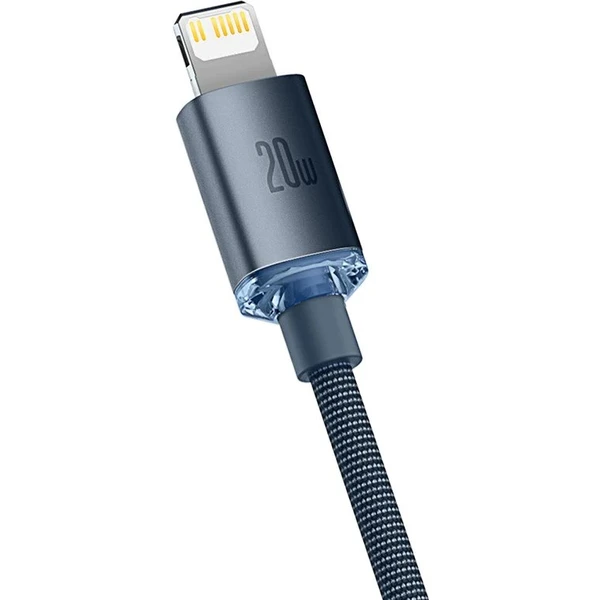 Baseus CAJY000201 Crystal Shine Series Dátový Kábel USB-C - Lightning 20W 1,2m Black - Káble - Obrázok AHRL100501