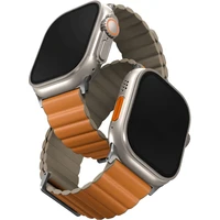UNIQ Revix Premium Edition remienok pre Apple Watch 49/46/45/44/42mm Saffron (oranžový/khaki) - Remienky
