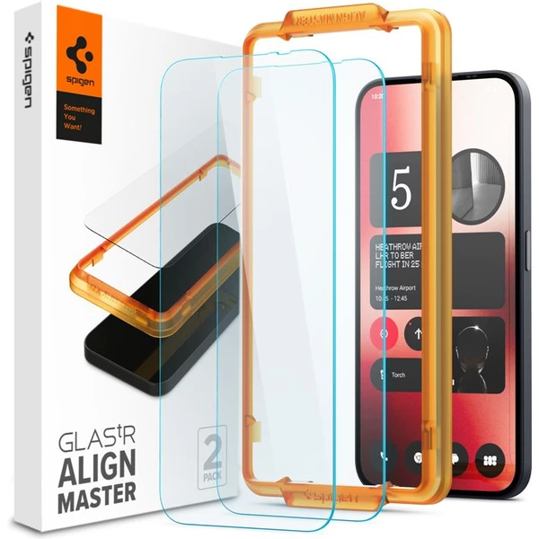 Spigen Glass tR AlignMaster 2 Pack tvrdené sklo Nothing Phone (2a)/(2a) Plus - Ochranné fólie a sklo - Hlavný obrázok