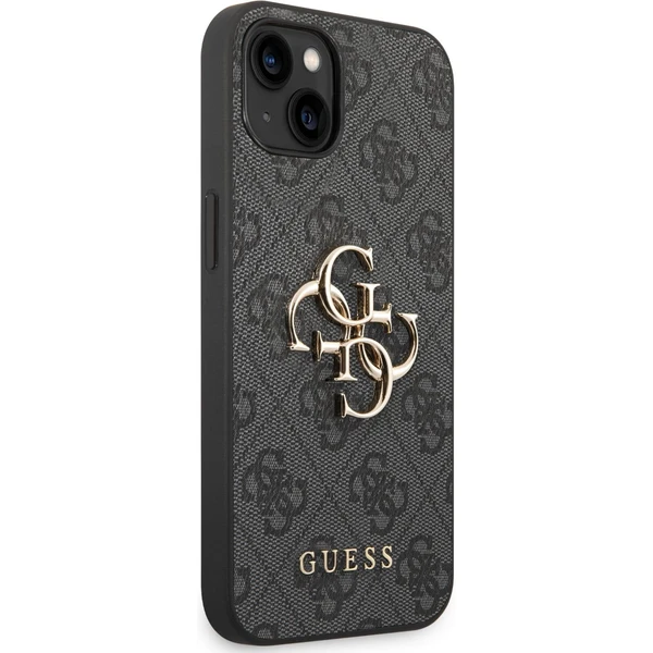 Guess PU 4G Metal Logo kryt iPhone 14 sivý - Puzdra - Obrázok AJUF100501