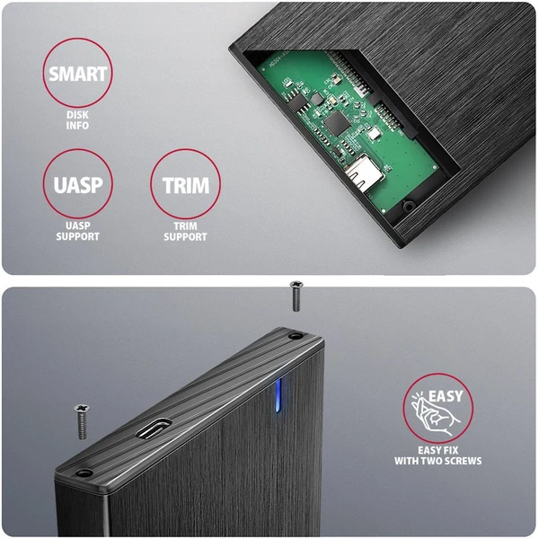 AXAGON EE25-XA6C externý box - Externé boxy - Obrázok AL9M000K01