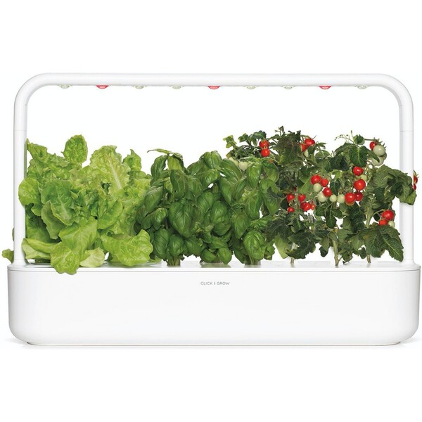 Click and Grow Smart Garden 9 šikovný kvetináč + 9ks kapsúl so semienkami biely