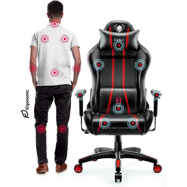 Diablo X-One 2.0 Normal Size herná stolička čierno-červená - Stoličky - Obrázok AN2G000K01