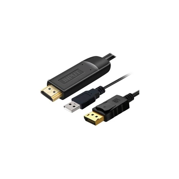 PremiumCord HDMI 2.0/DisplayPort 1.2 kábel 4K 2m čierny - Káble a redukcie - Hlavný obrázok