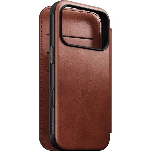 Nomad Modern Leather Folio (Horween) MagSafe kožené púzdro iPhone 17 Pro Olde Dublin