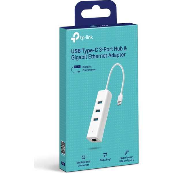 TP-Link UE330C 3-Port Hub a Gigabit Ethernet Sieťový Adaptér - Sieťové karty - Obrázok AODO000K01
