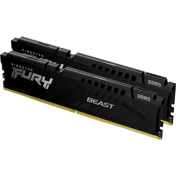 E-shop Kingston FURY Beast Black DDR5 64GB 5200MT/s CL40 DIMM (2x32GB) XMP