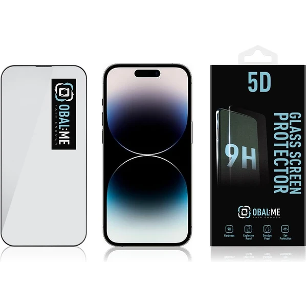 Obal:Me 5D tvrdené sklo Apple iPhone 14 Pre čierne - Ochranné fólie a sklo - Obrázok AOK6000701