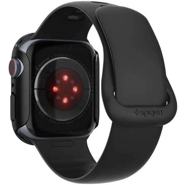 Spigen Thin Fit puzdro Apple Watch 9/8/7 (45mm) čierne - Puzdra - Obrázok AS1PF00101