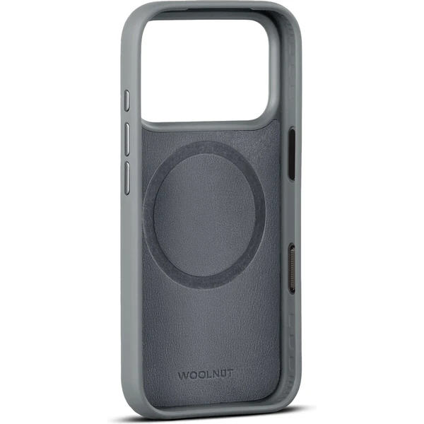 Woolnut MagSafe kožený kryt iPhone 17 Pro sivý - Puzdra - Obrázok AULH000K01
