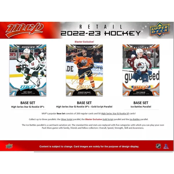 Hokejové karty Upper Deck - 22-23 MVP Retail Balíček - Hokejové karty - Obrázok AYF3G00101