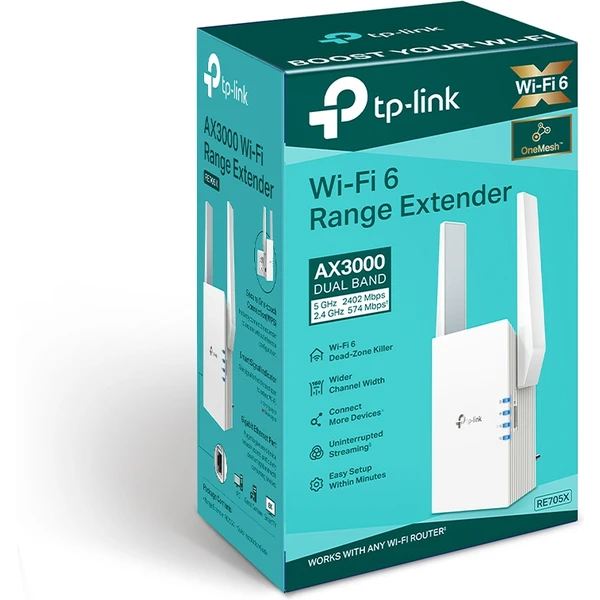 TP-Link RE705X WiFi 6 repeater - Wi-Fi extendery - Obrázok AYOI300401