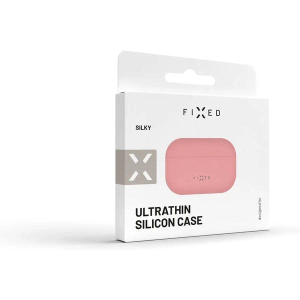 FIXED Silky silikónové púzdro pre Apple AirPods Pro/Pre 2 ružové - Puzdra - Obrázok AYS1000601