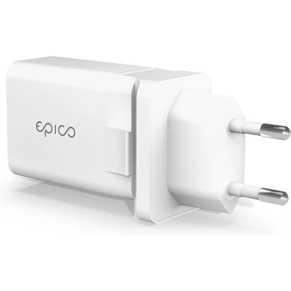 Epico 20W PD napájací adaptér vymeniteľnou zástrčkou EU/UK biela - Nabíjačky - Obrázok B09F000P01
